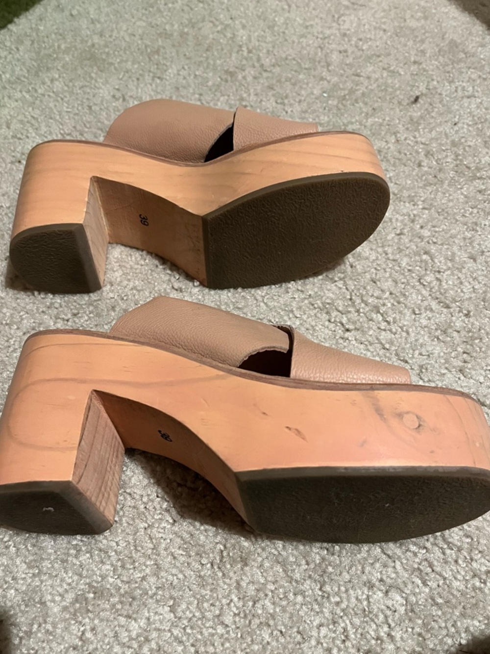 Free People  Leather Cross-Band Slide Clogs - Picture 5 of 7